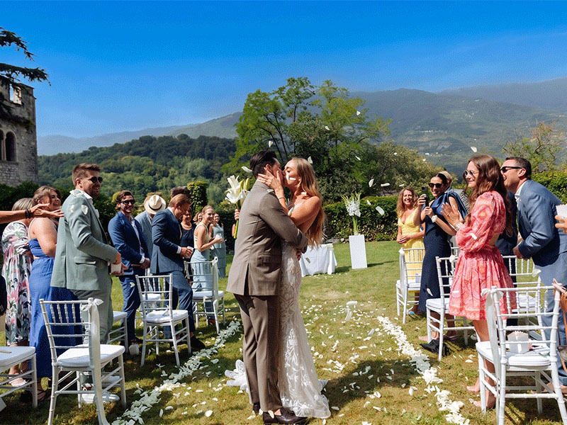 Ricevimento di matrimonio romantico al Castrum di Serravalle, Veneto